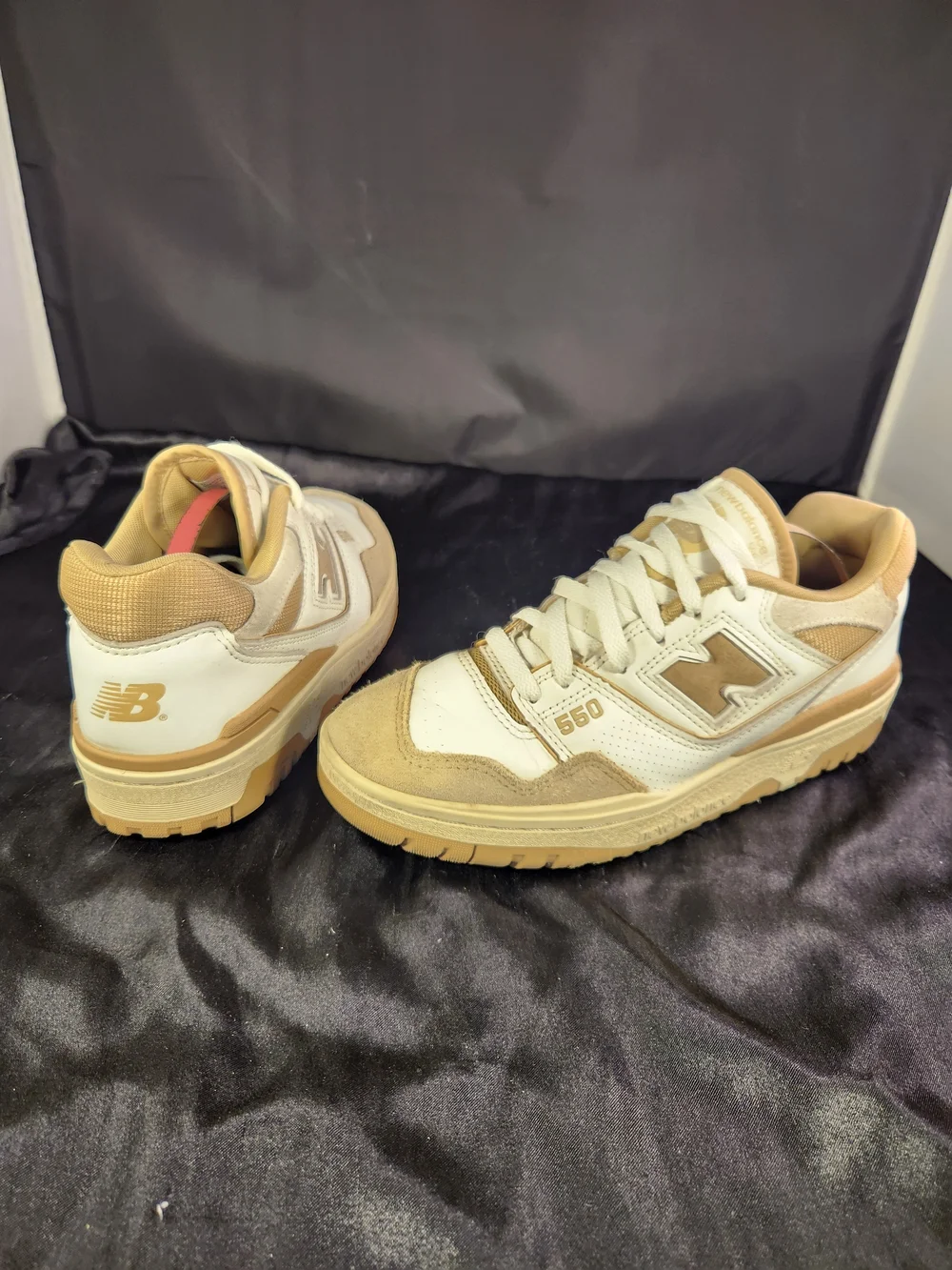 New Balance 550 Cream & Tan Sneakers